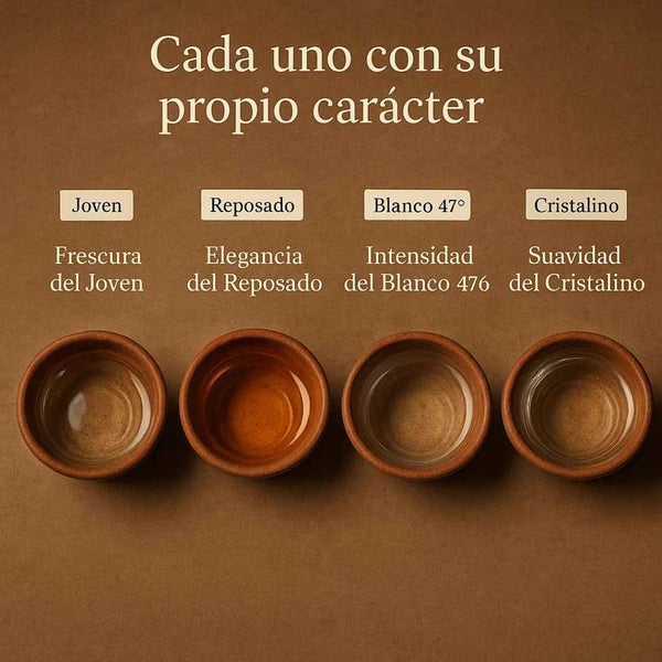4 Pack 750mL: Para Probarlo Todo - Joven, Reposado, Blanco y Cristalino