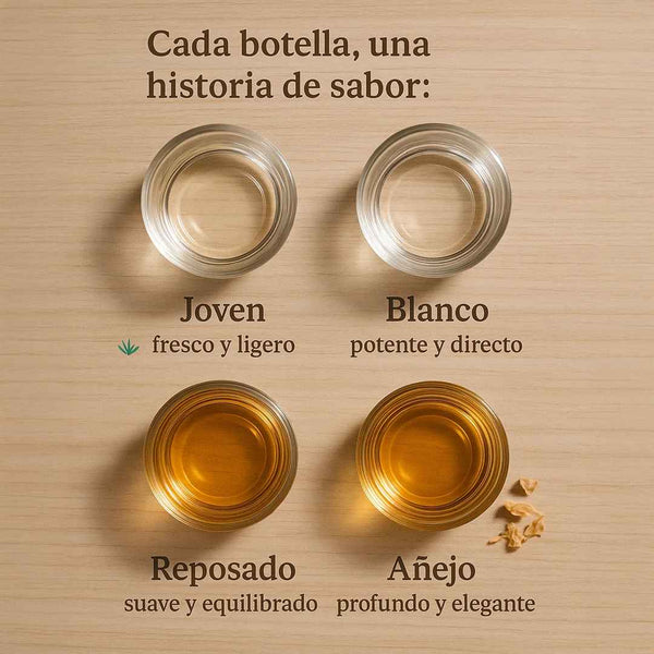 4 Pack 750mL: Experiencia Completa – Joven, Reposado, Blanco y Añejo