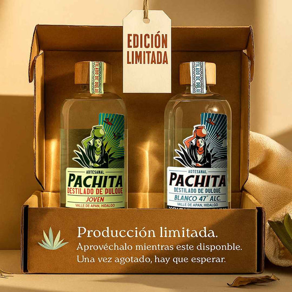 2 Pack Exclusivo: Destilado de Pulque Blanco 47° y Joven – 750 mL