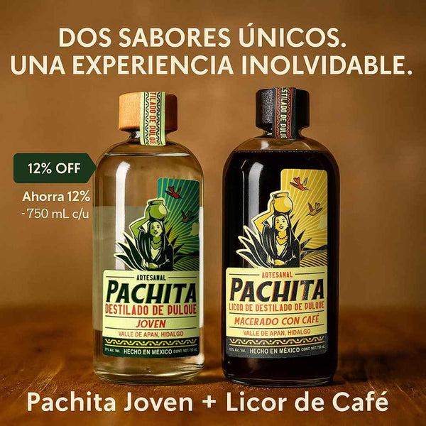 2 Pack: Destilado de Pulque Joven y Licor de Café – 750 mL