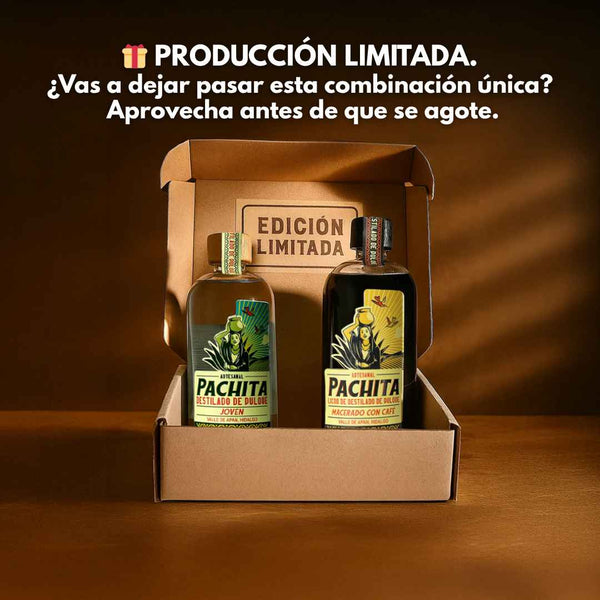 2 Pack: Destilado de Pulque Joven y Licor de Café – 750 mL
