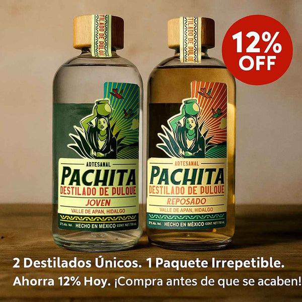 2 Pack Exclusivo: Destilado de Pulque Joven y Reposado – 750 mL