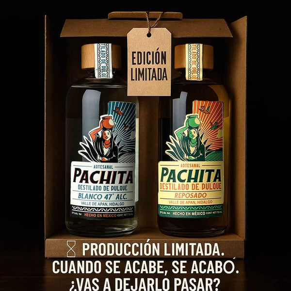 2 Pack Exclusivo: Destilado de Pulque Blanco 47° y Reposado – 750 mL
