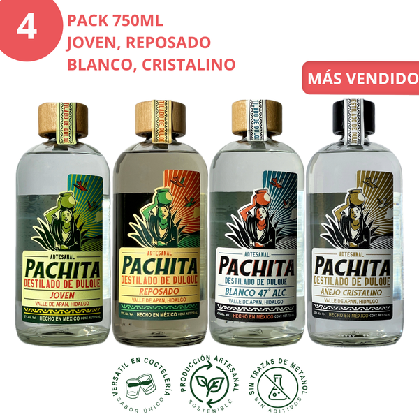 Paquete 750 mL Joven, Reposado, Blanco 47º y Cristalino