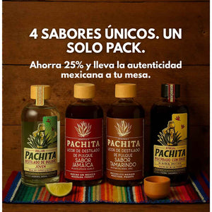 4 Pack 750mL: Sabor Completo – Joven, Jamaica, Tamarindo y Café