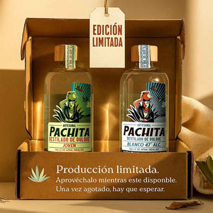 2 Pack Exclusivo: Destilado de Pulque Blanco 47° y Joven – 750 mL