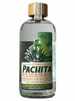 Botella de Pachita Gin, destilado de pulque macerado con botánicos, 750 mL