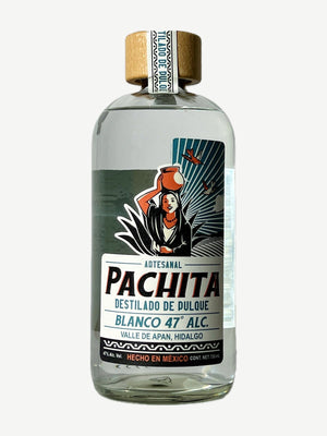 Botella de Pachita Blanco 47°, destilado de pulque, 750 mL