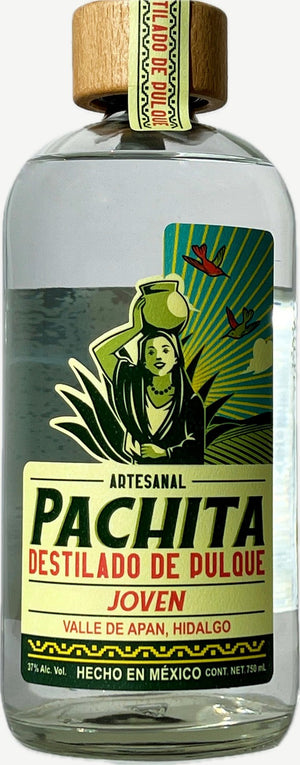 Botella de Pachita Joven 37°, destilado de pulque, 750 mL