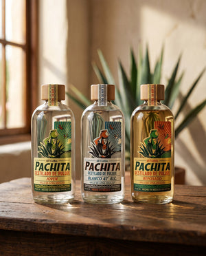 Paquete Pachita: botellas en escena