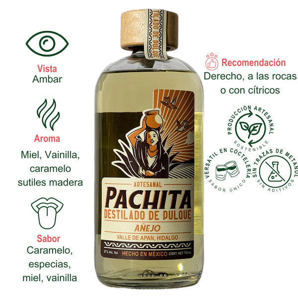 Destilado de Pulque Añejo 37° Pachita 750 mL– Exclusividad y Sabor Refinado